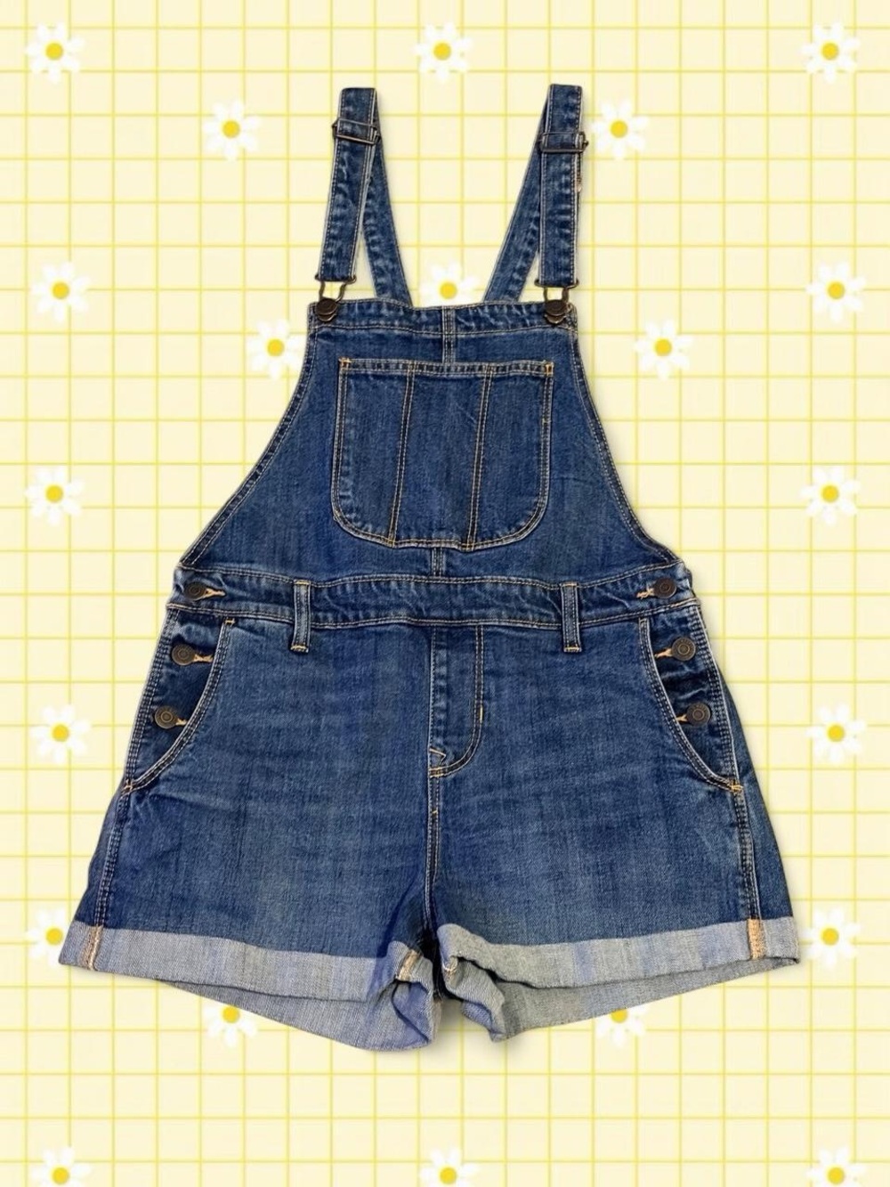 Old Navy Blue Denim Short Overalls